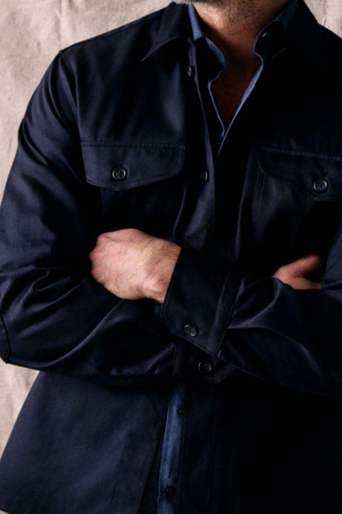 Stevie Overshirt - Dk Navy Cotton Gaberdine