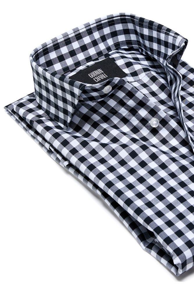 Black & White Gingham – Fishing Shirt by LJMDesign