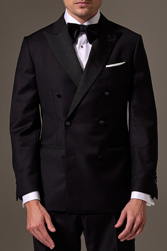 Alec DB Tuxedo - Black Wool