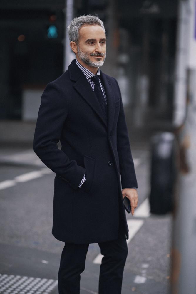 Maxwell Coat - Navy Wool