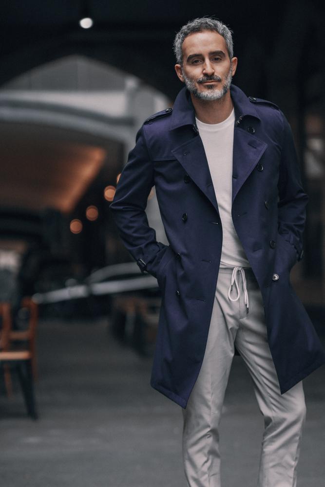 Theodore Trench Coat - Opti-Tech Navy Wool