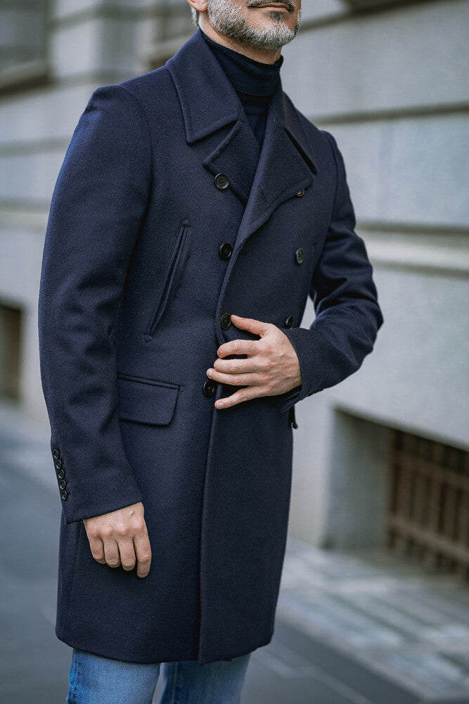 Sergeant Pea Coat - Navy Wool