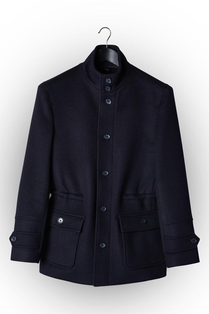 Hunter Safari Coat - Navy Wool 465