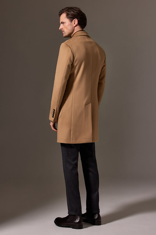 The Carter Peak Coat - Camel Wool Silk