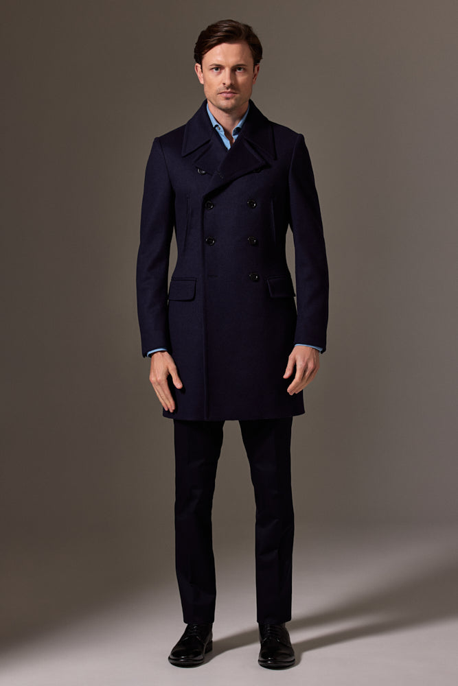 Sergeant Pea Coat - Navy Wool