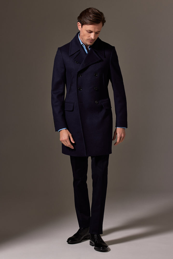 Sergeant Pea Coat - Navy Wool