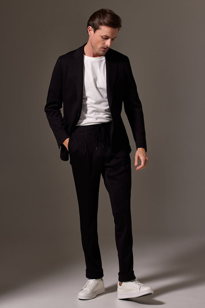 Liam Bailey Wool Jersey Suit - Black