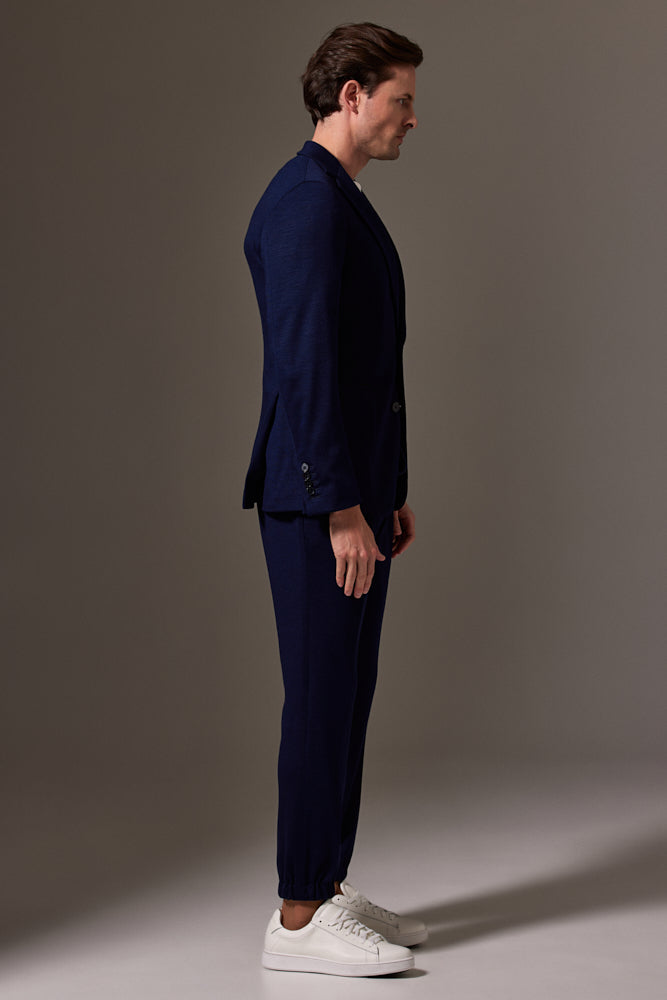 Liam Bailey Wool Jersey Suit - Navy