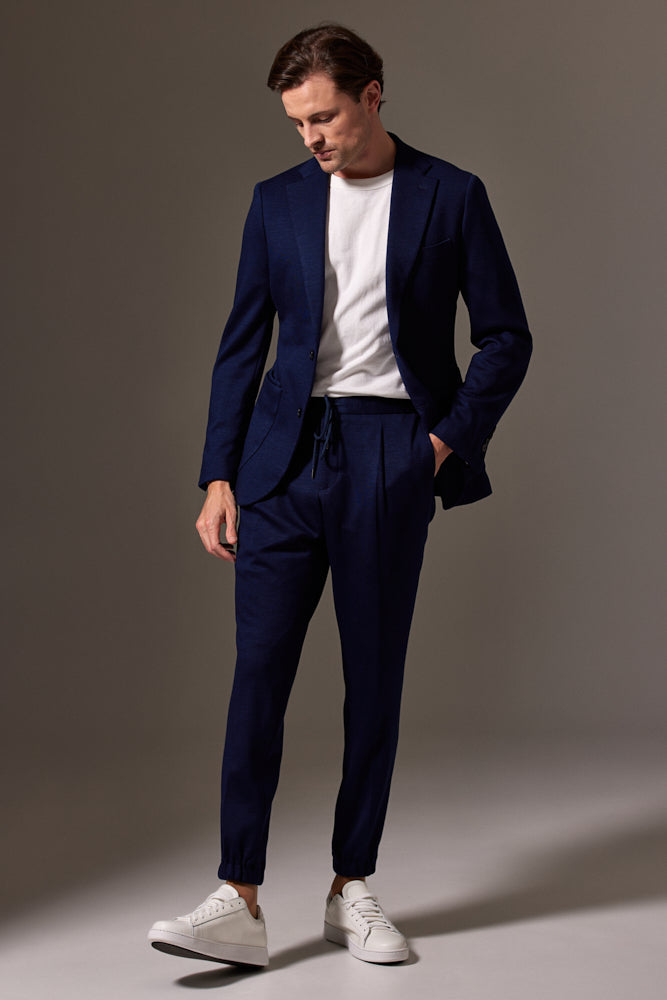 Liam Bailey Wool Jersey Suit - Navy