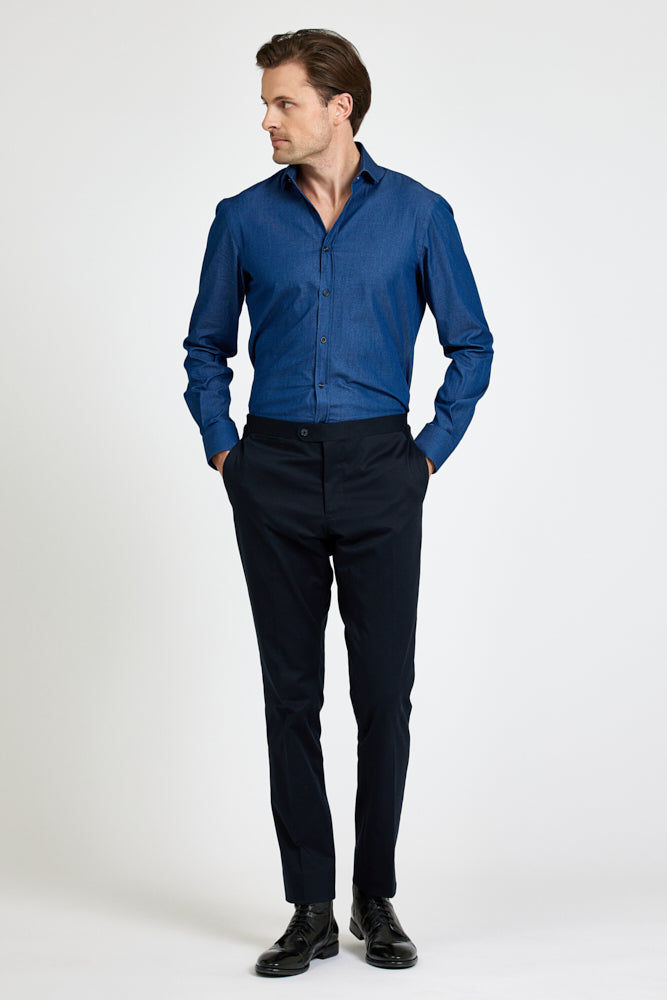 Ronan Super Lux (BC) Shirt - Dk Navy Denim Cotton