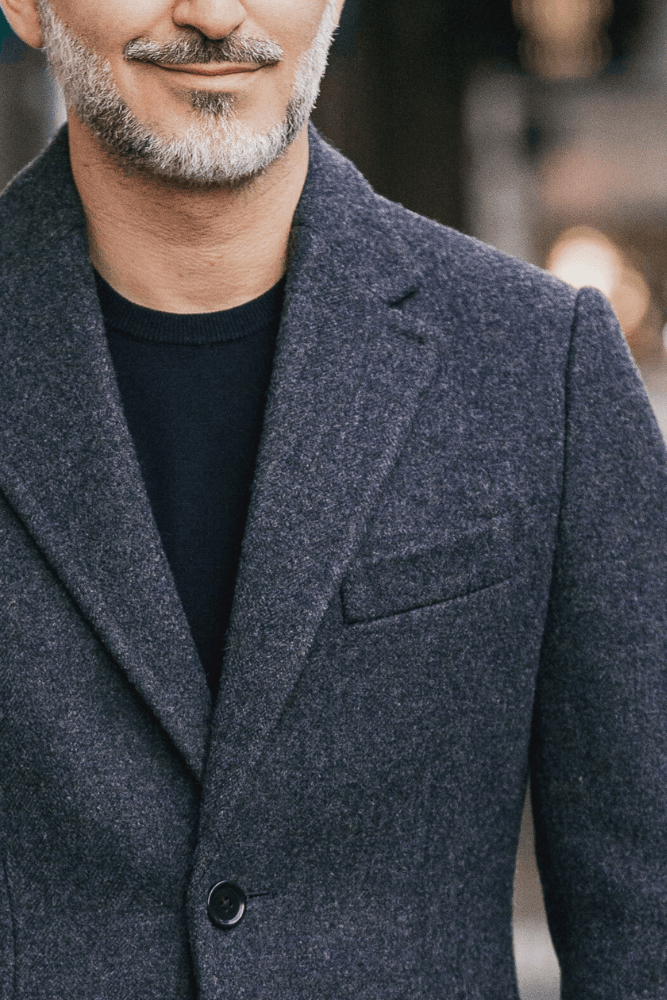 Maxwell Coat - Charcoal English Wool