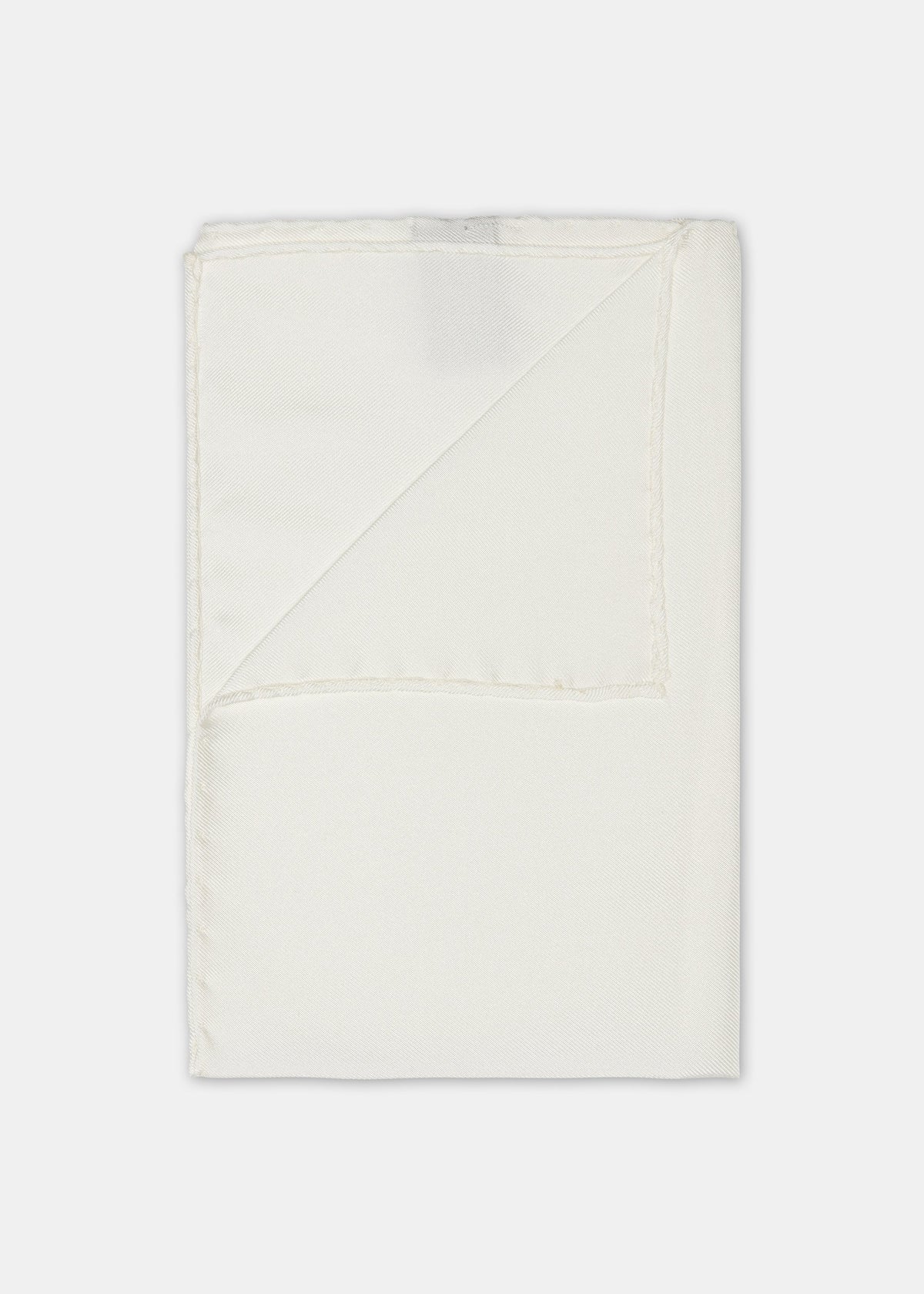 Silk Pocket Square - White
