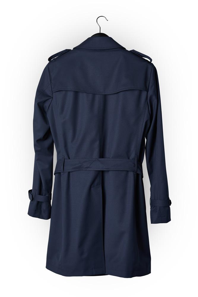 Theodore Trench Coat -  Opti-Tech Navy Wool