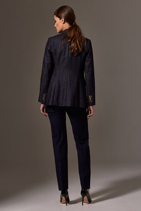 Luna Jacket - Luxury Blue Denim Wool