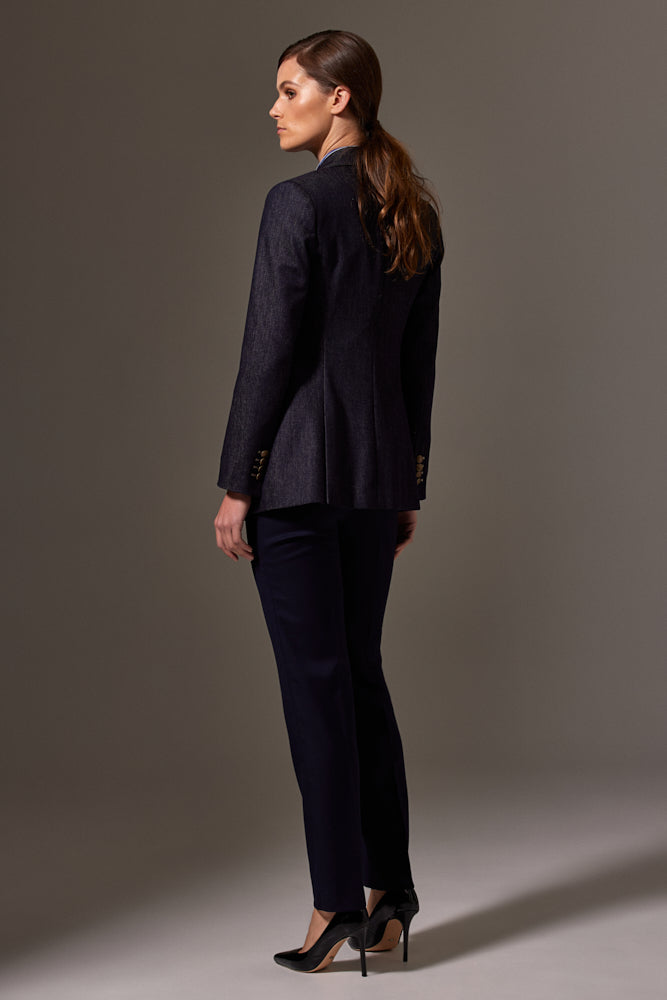 Luna Jacket - Luxury Blue Denim Wool