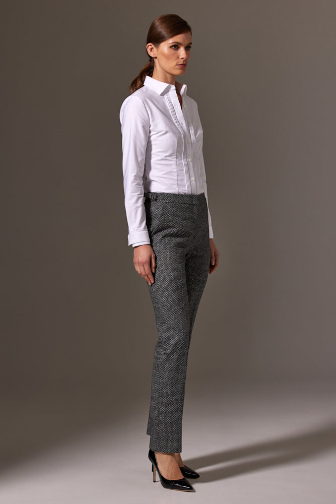 Ruby Lux Pant - Grey Blue Tweed