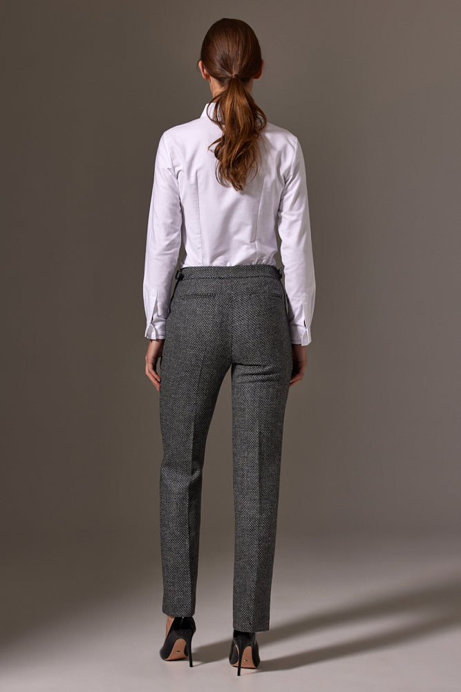 Ruby Lux Pant - Grey Blue Tweed