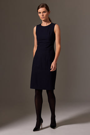 Annalise Tailored Dress - Navy Stretch
