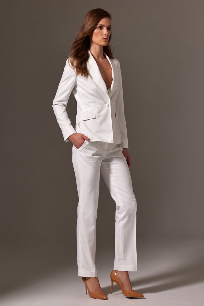 Scarlet Tuxedo - Brilliant White