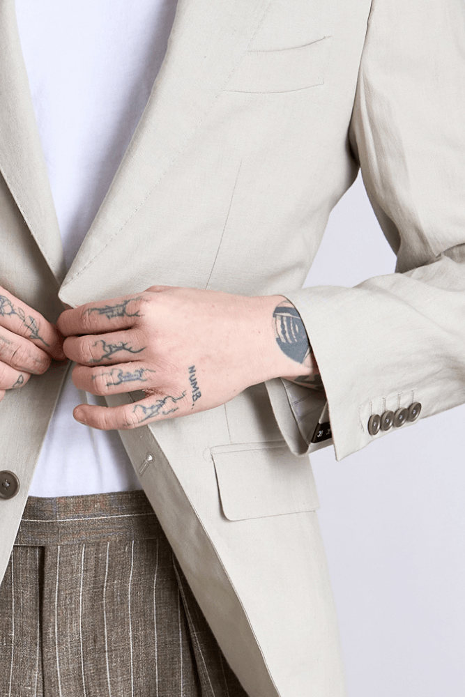 Wilhelm Sports Jacket - Natural Pure Linen