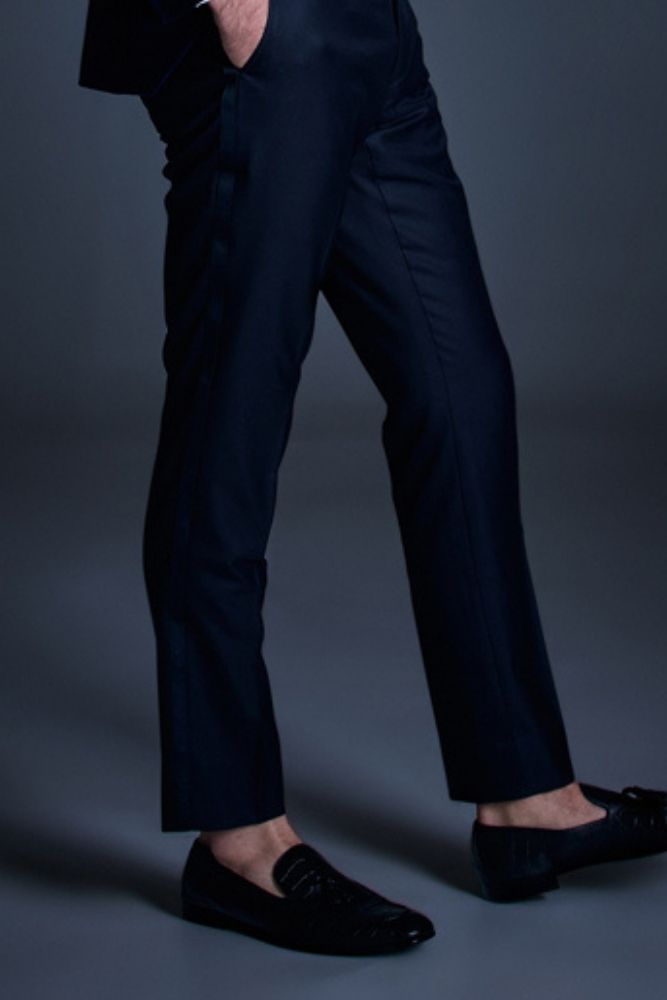 Kingsley Tuxedo Trouser - Darkest Navy 5905