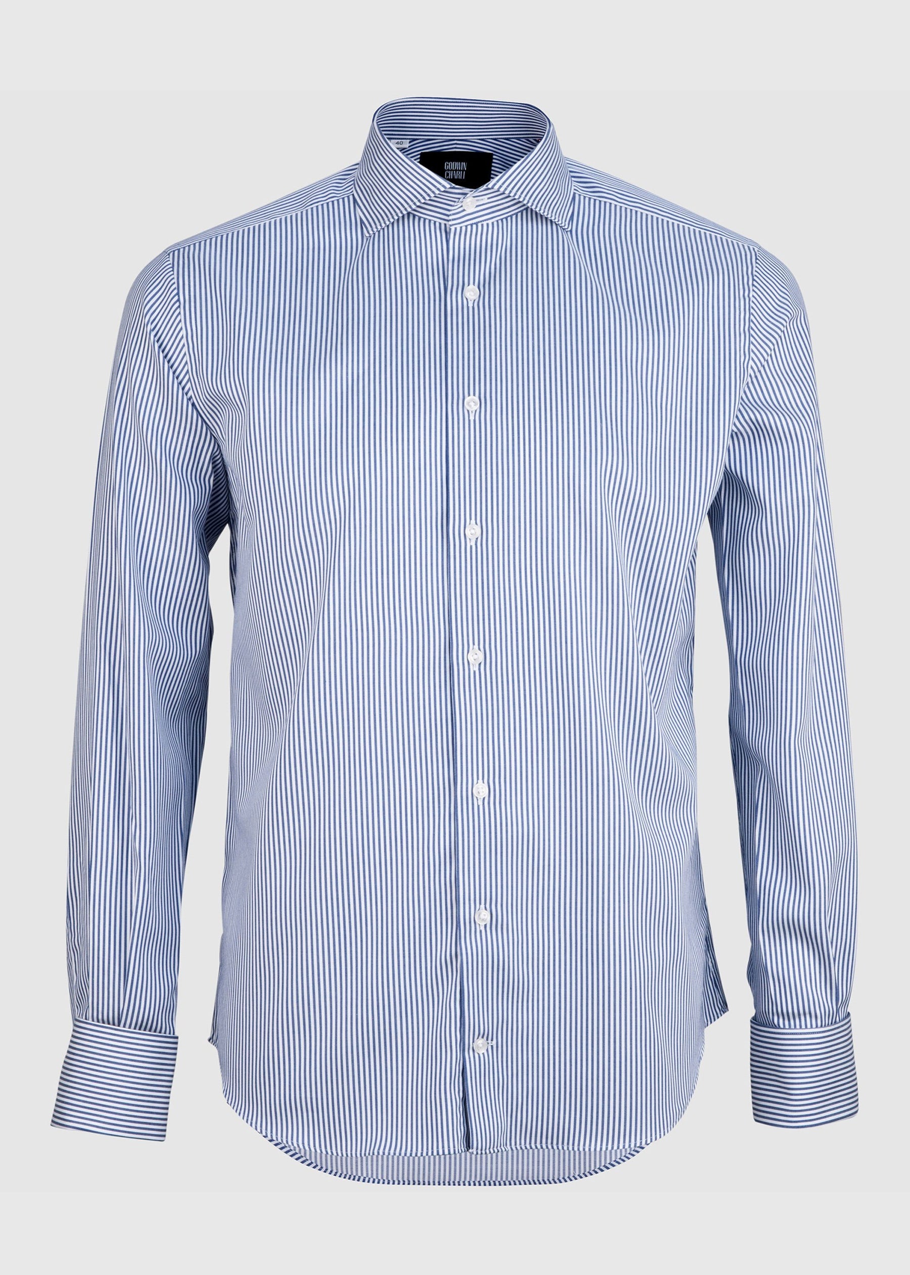 Pilot (FC) Shirt - Navy Pin Stripe