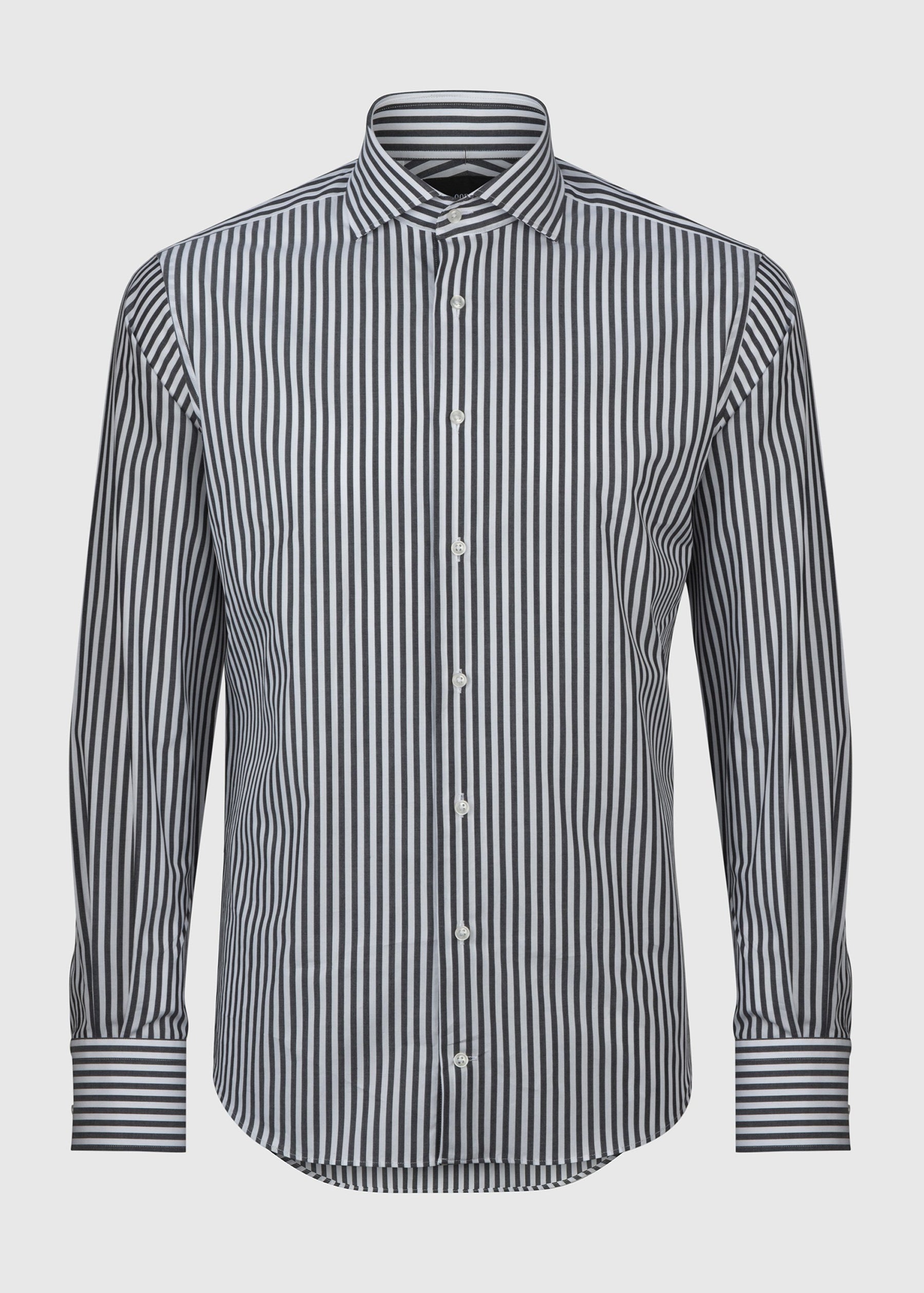 Pilot (BC) Shirt - Black White Pin Stripe