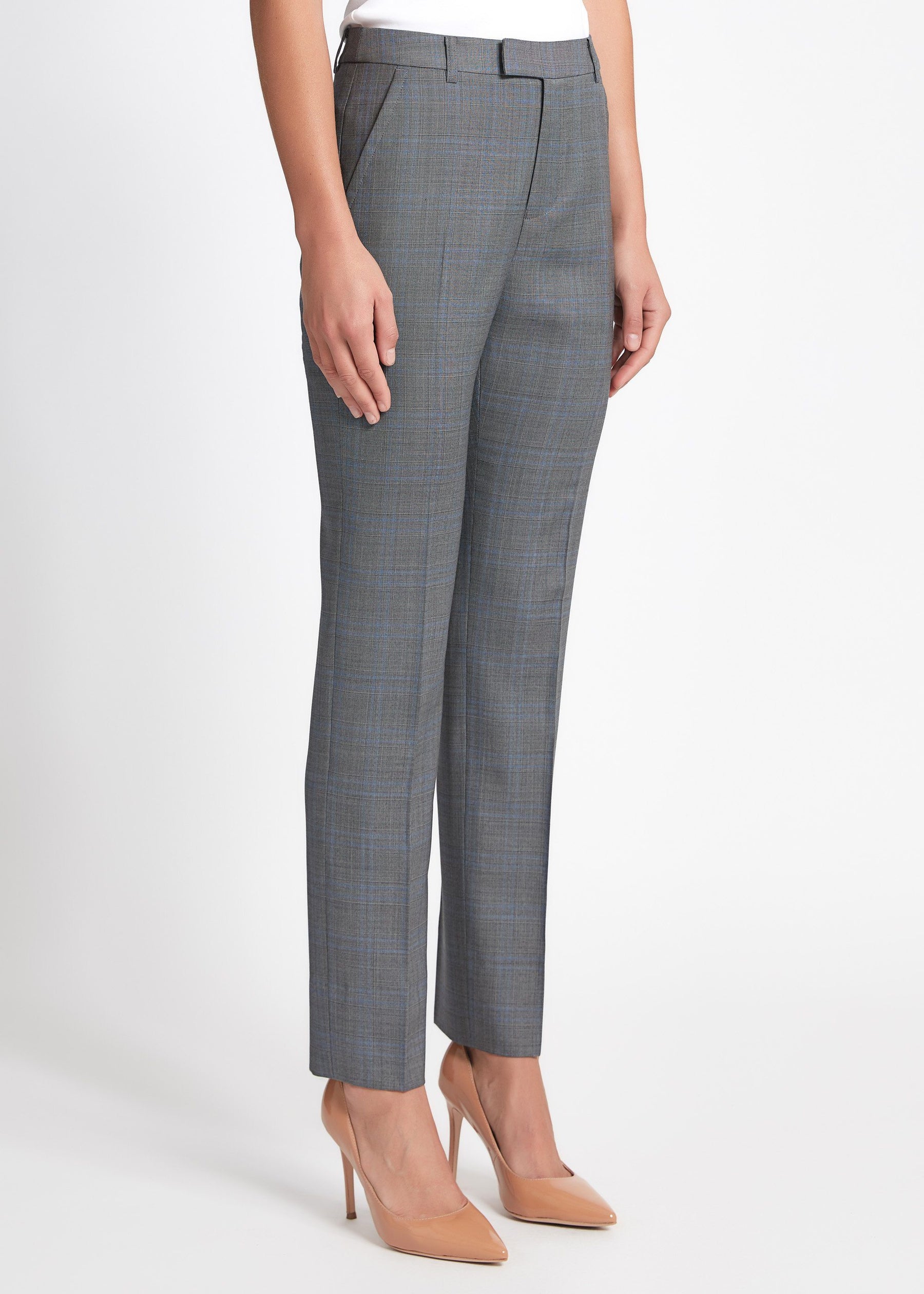 Ruby Pant - Grey Blue Check