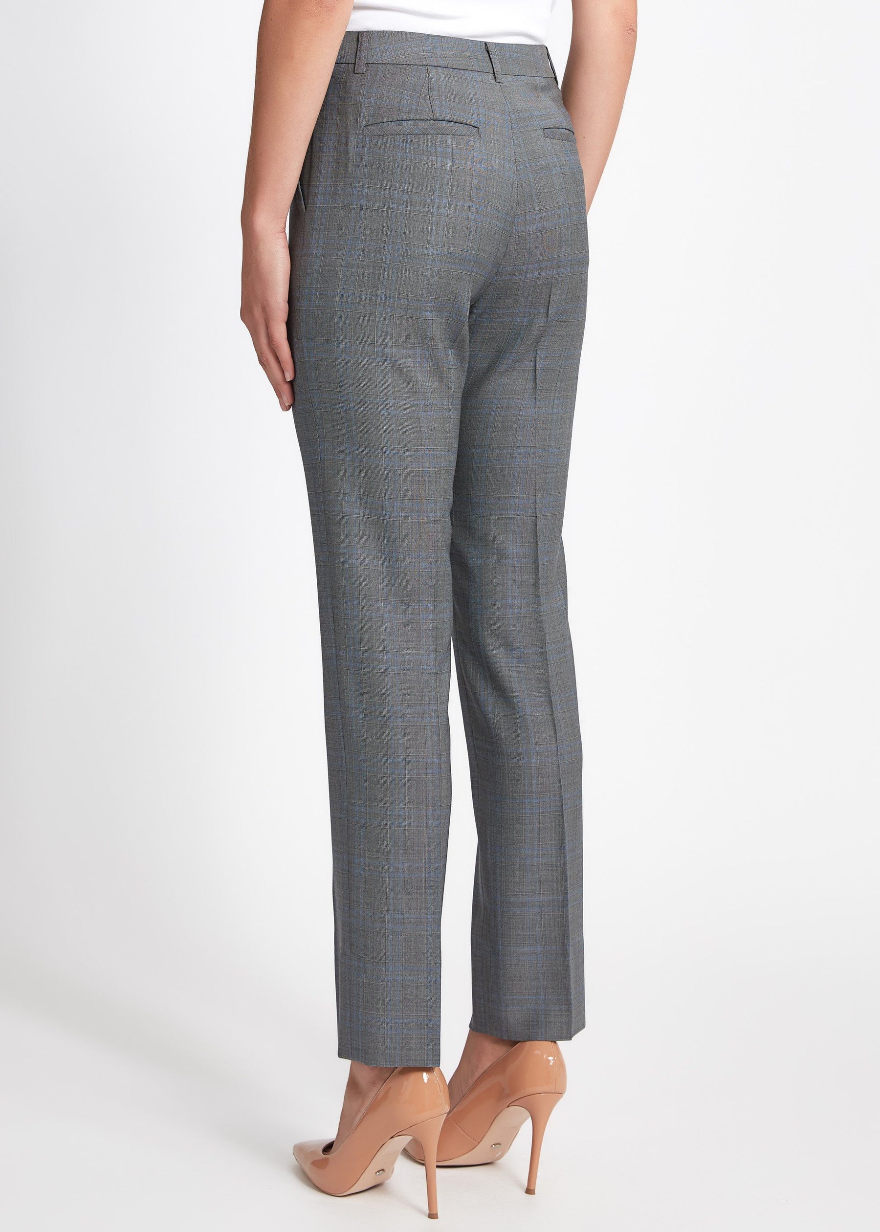 Ruby Pant - Grey Blue Check