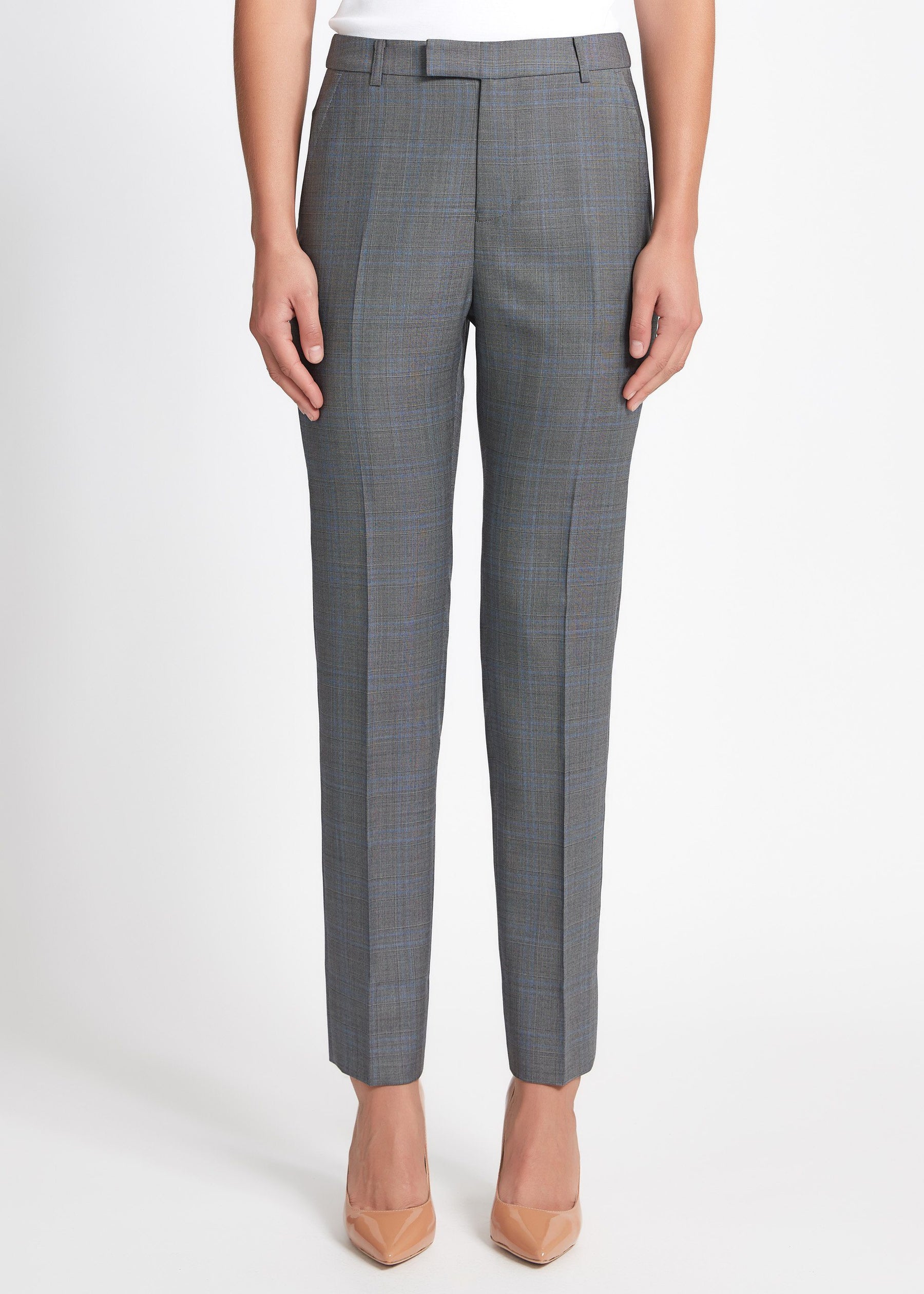 Ruby Pant - Grey Blue Check