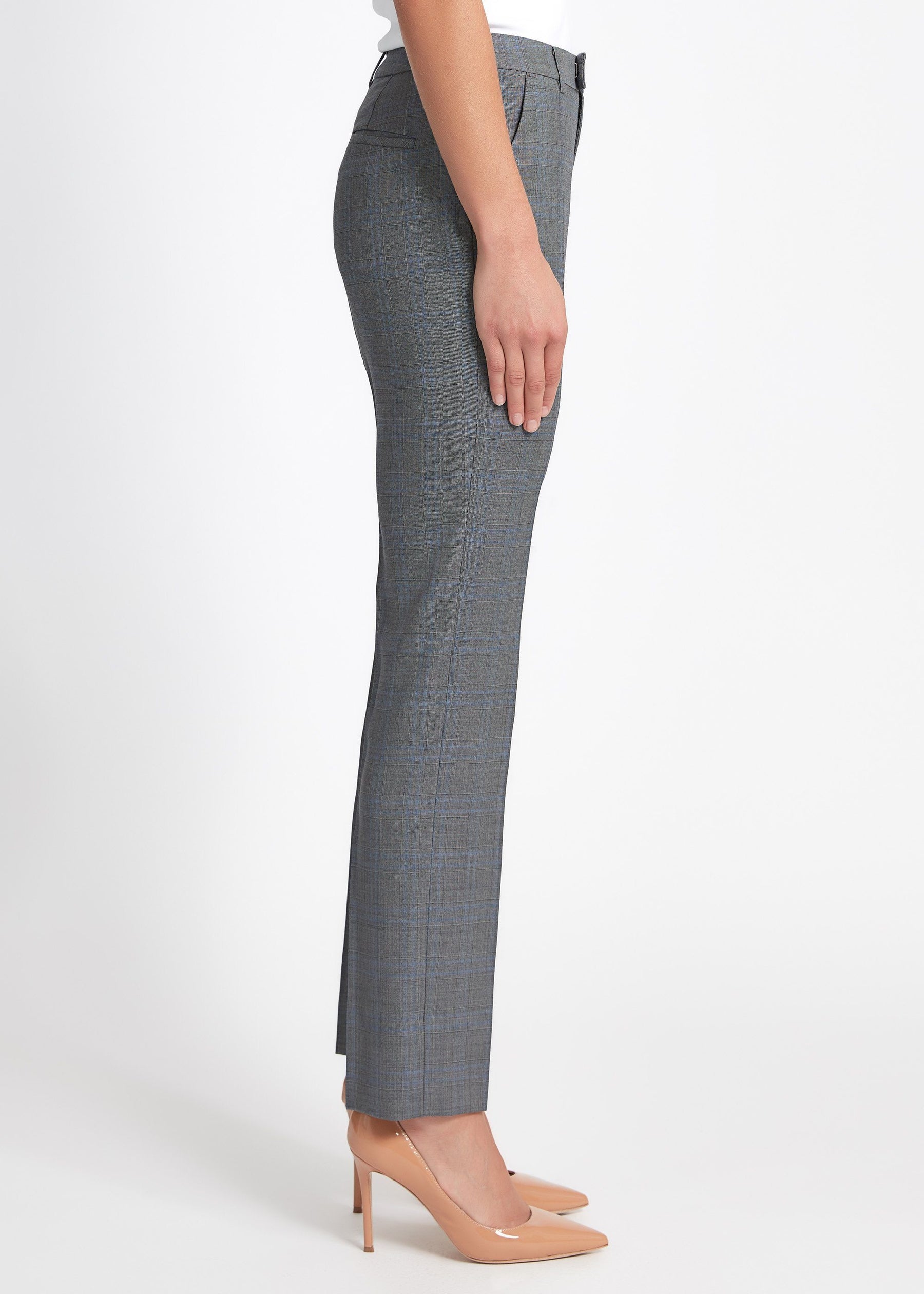 Ruby Pant - Grey Blue Check