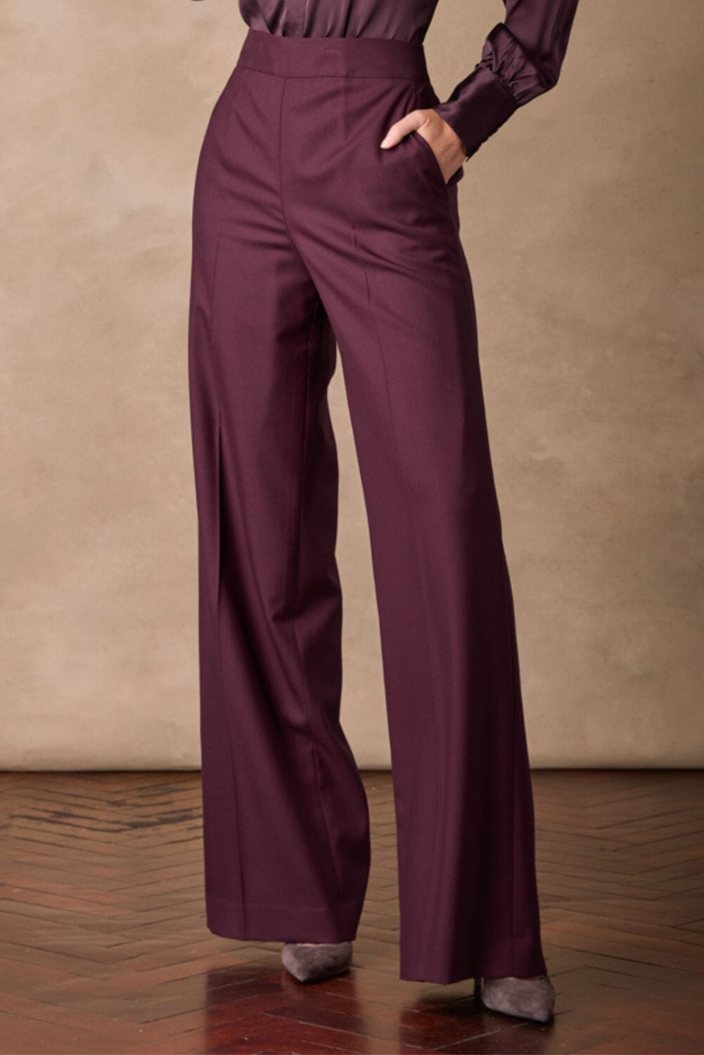 Sylvie Pant - Plum Wool