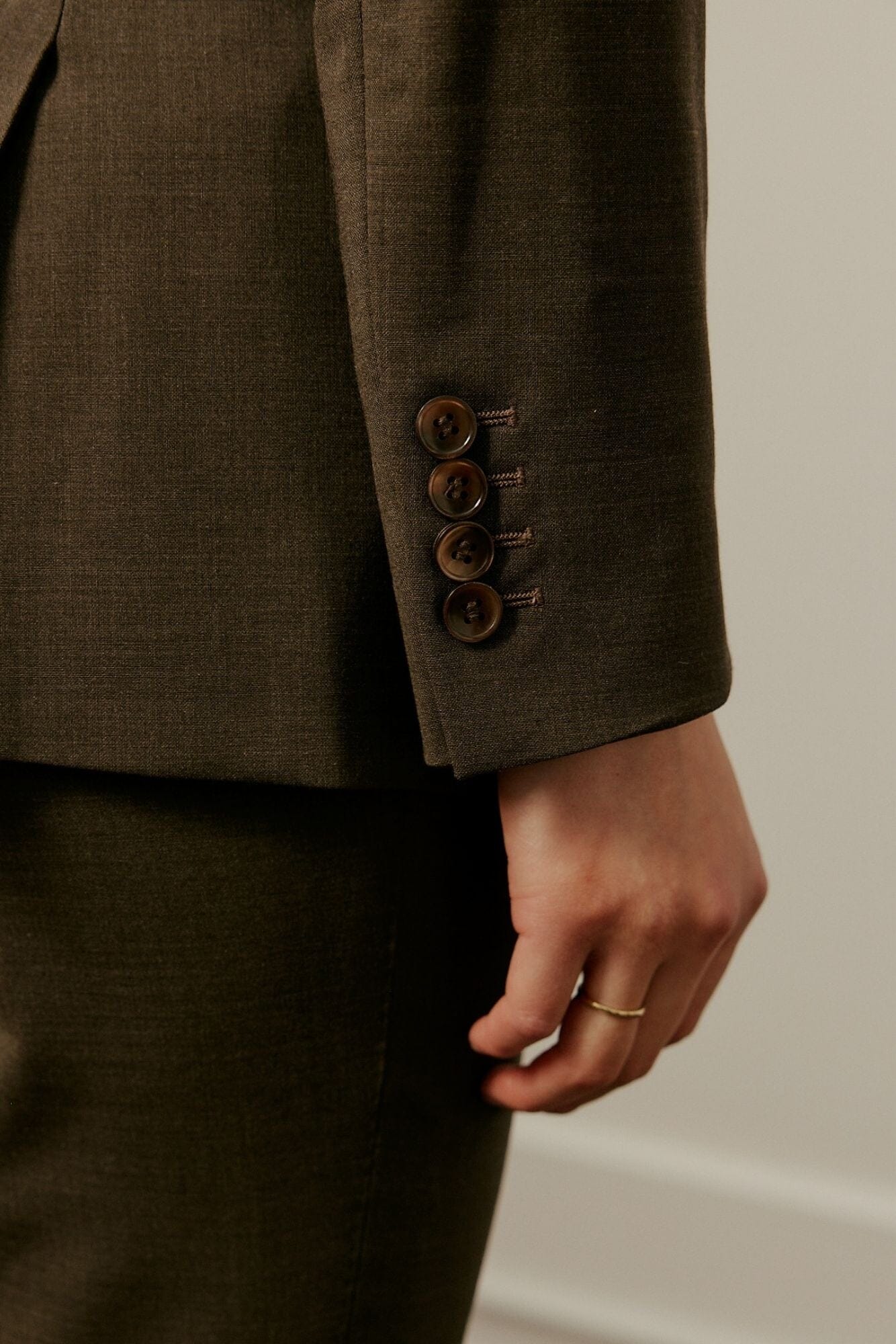 Lily x Ruby Suit - Brown Wool Stretch