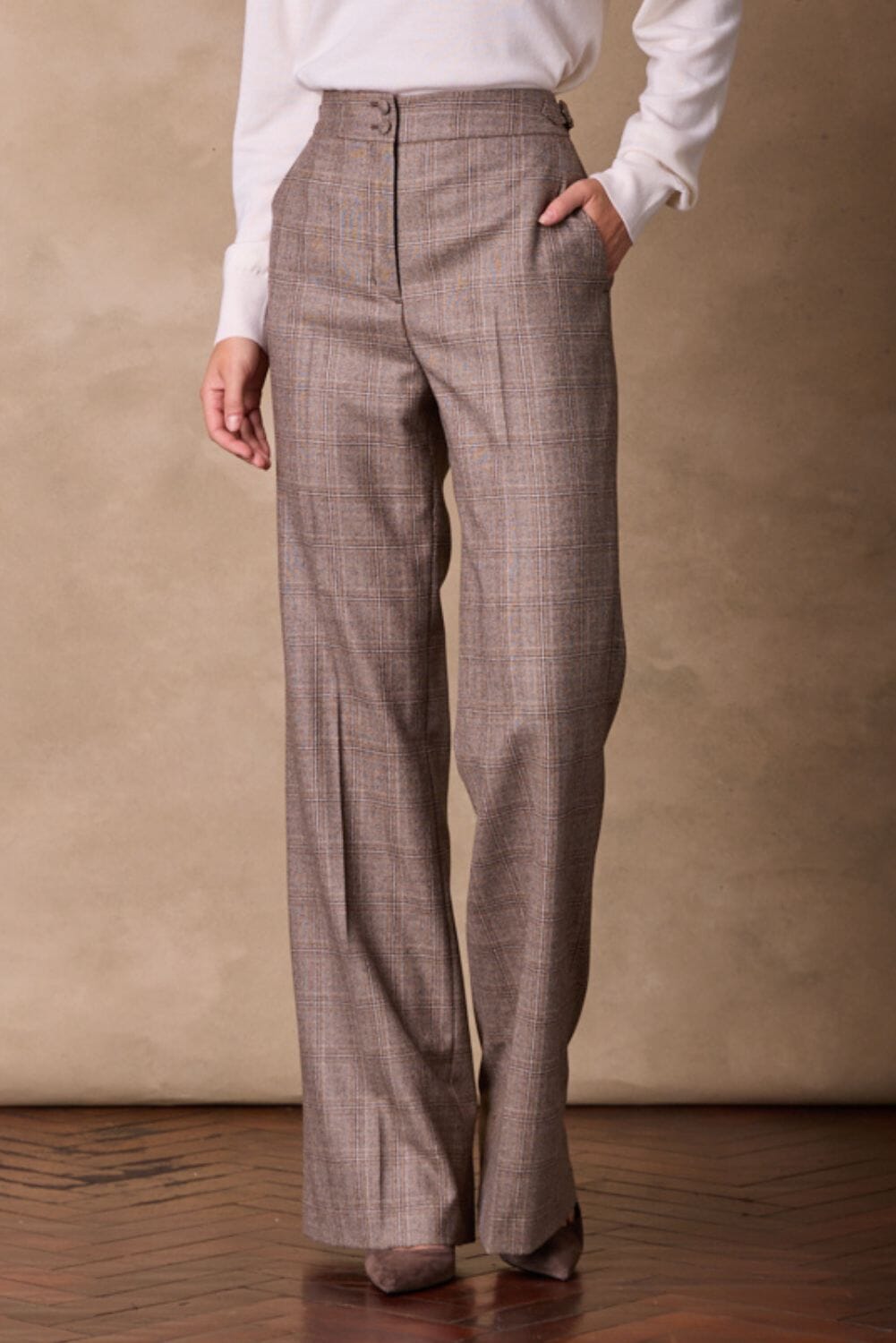 Sylvie Pant - Brown Check