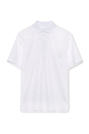 CGC Polo Shirt - White 4 Way Stretch with White Linen