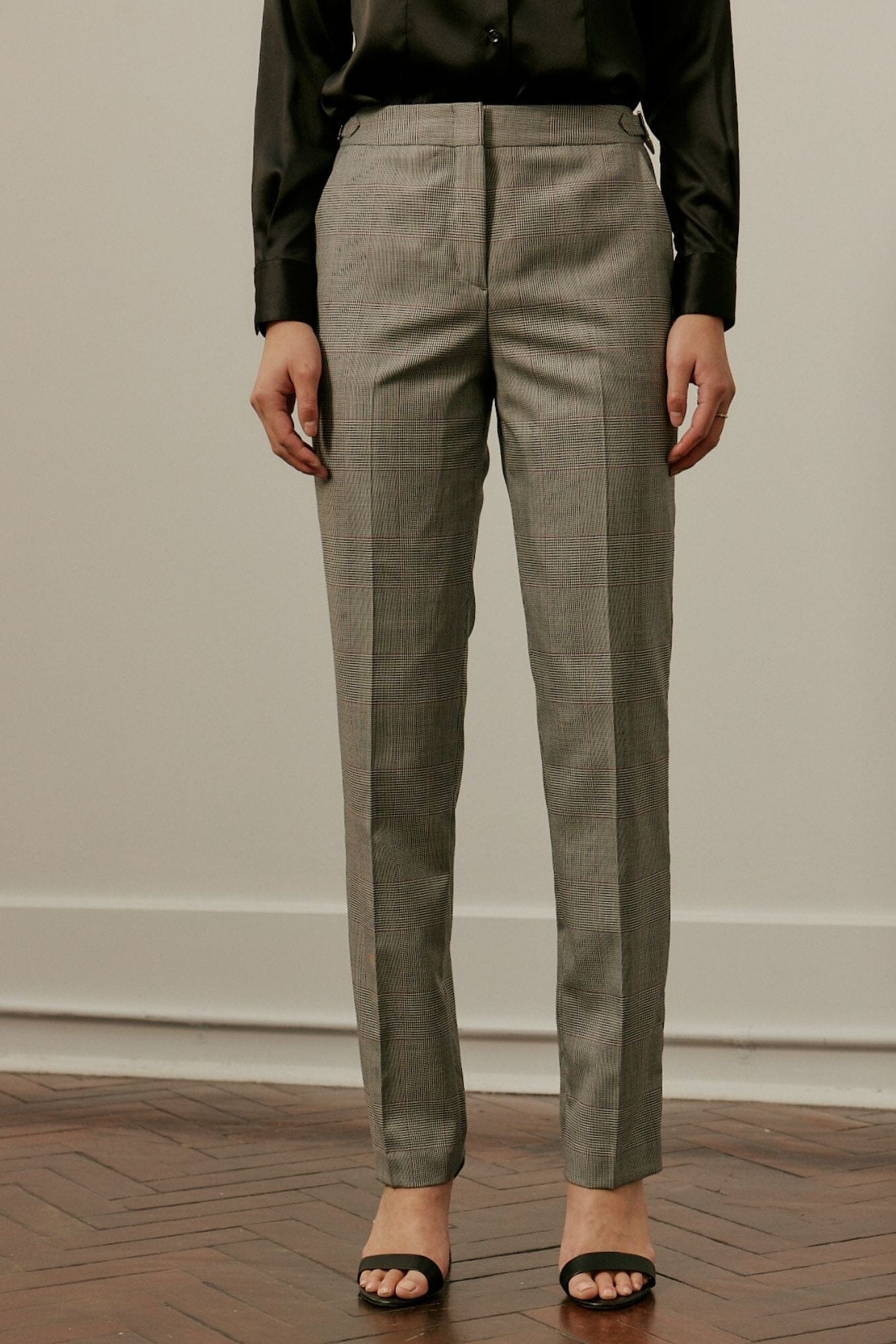 Camila Suit - Grey with Plum Check Wool