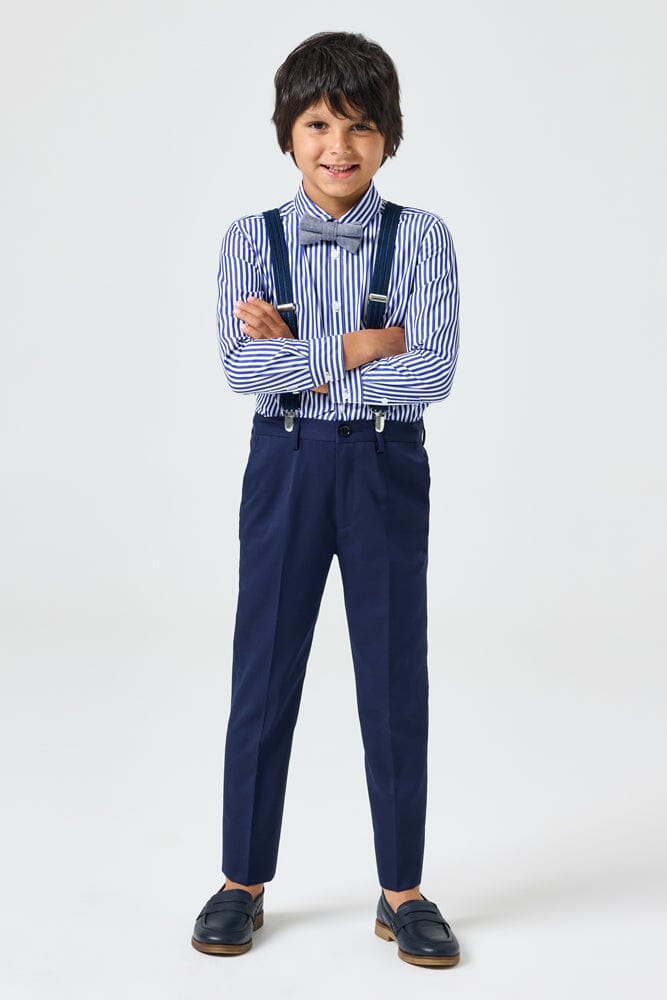 Lennon Tailored Trouser - Navy Wool Stretch