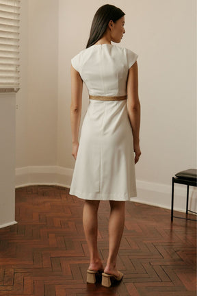 Harper Cap Sleeve Dress - White