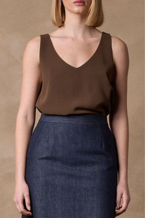 Bridget Cami Top - Dark Brown