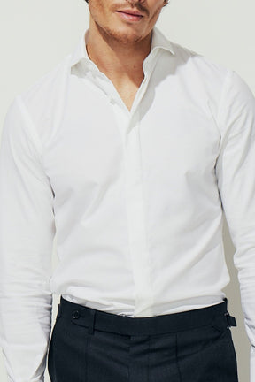 Lamarr Dress Shirt - White Premium Italian Cotton
