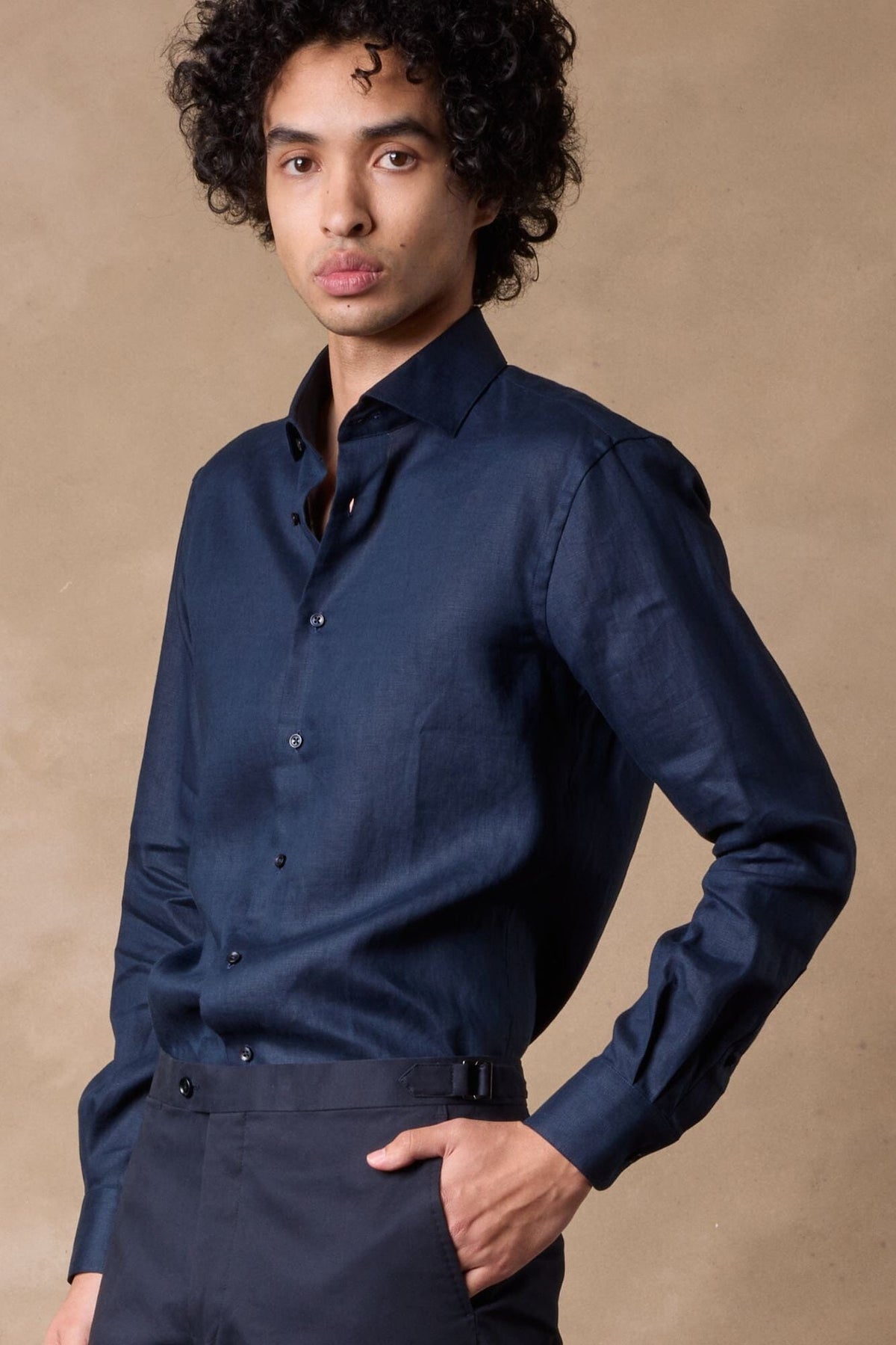 Pilot (BC) Shirt - Navy Linen