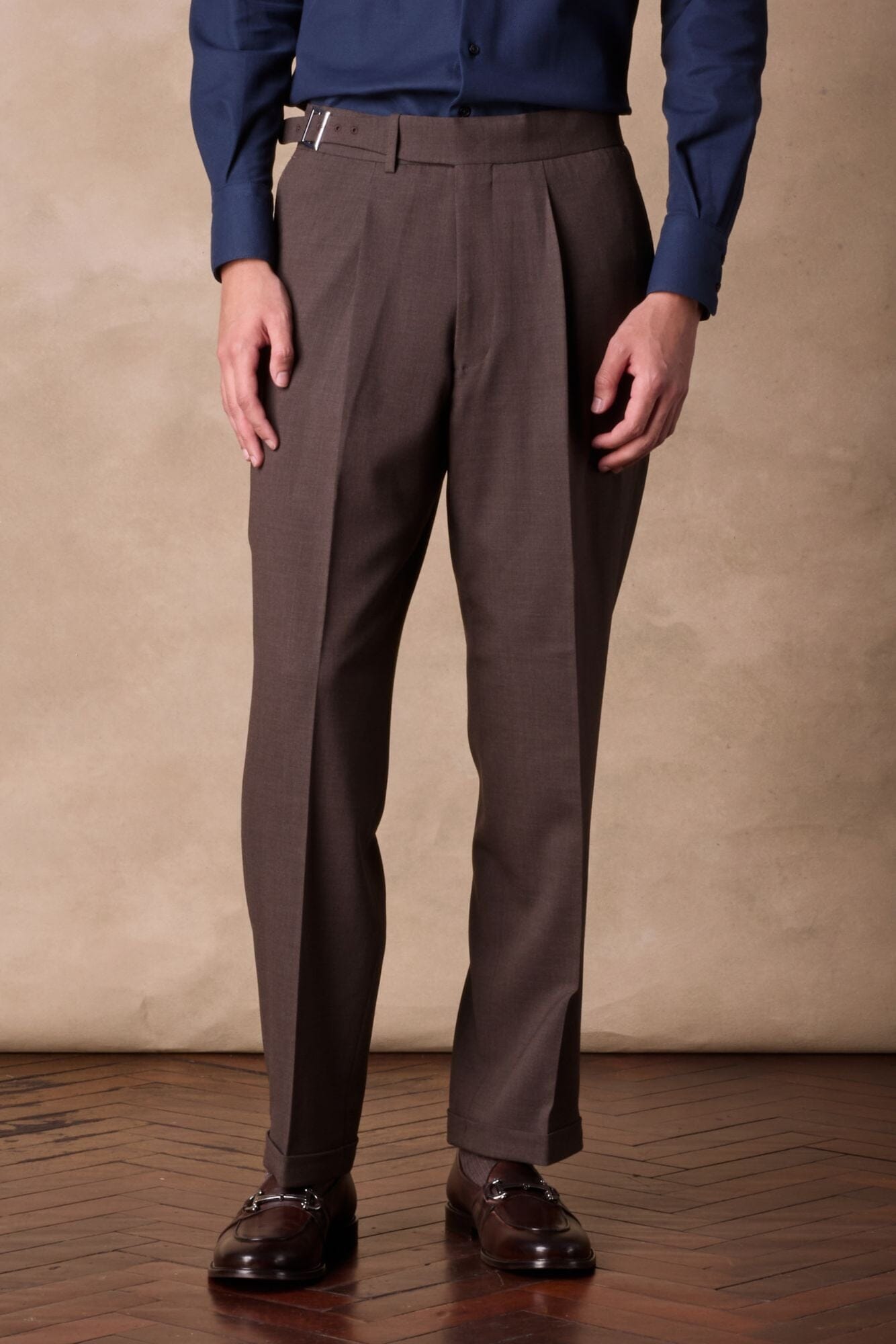 Gurkha Trouser - Brown Wool Stretch