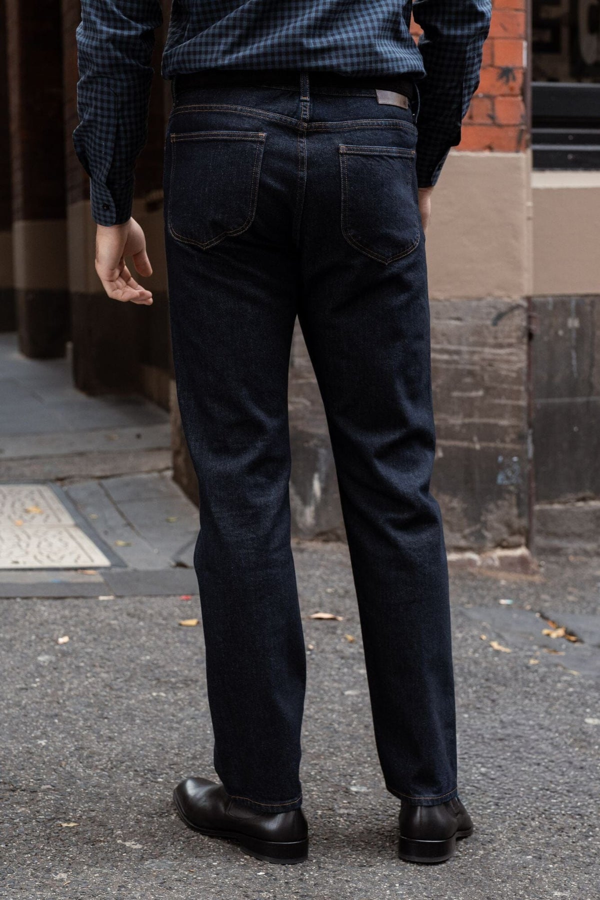 Straight Leg Jeans (RTW) - Dark Blue Rinse