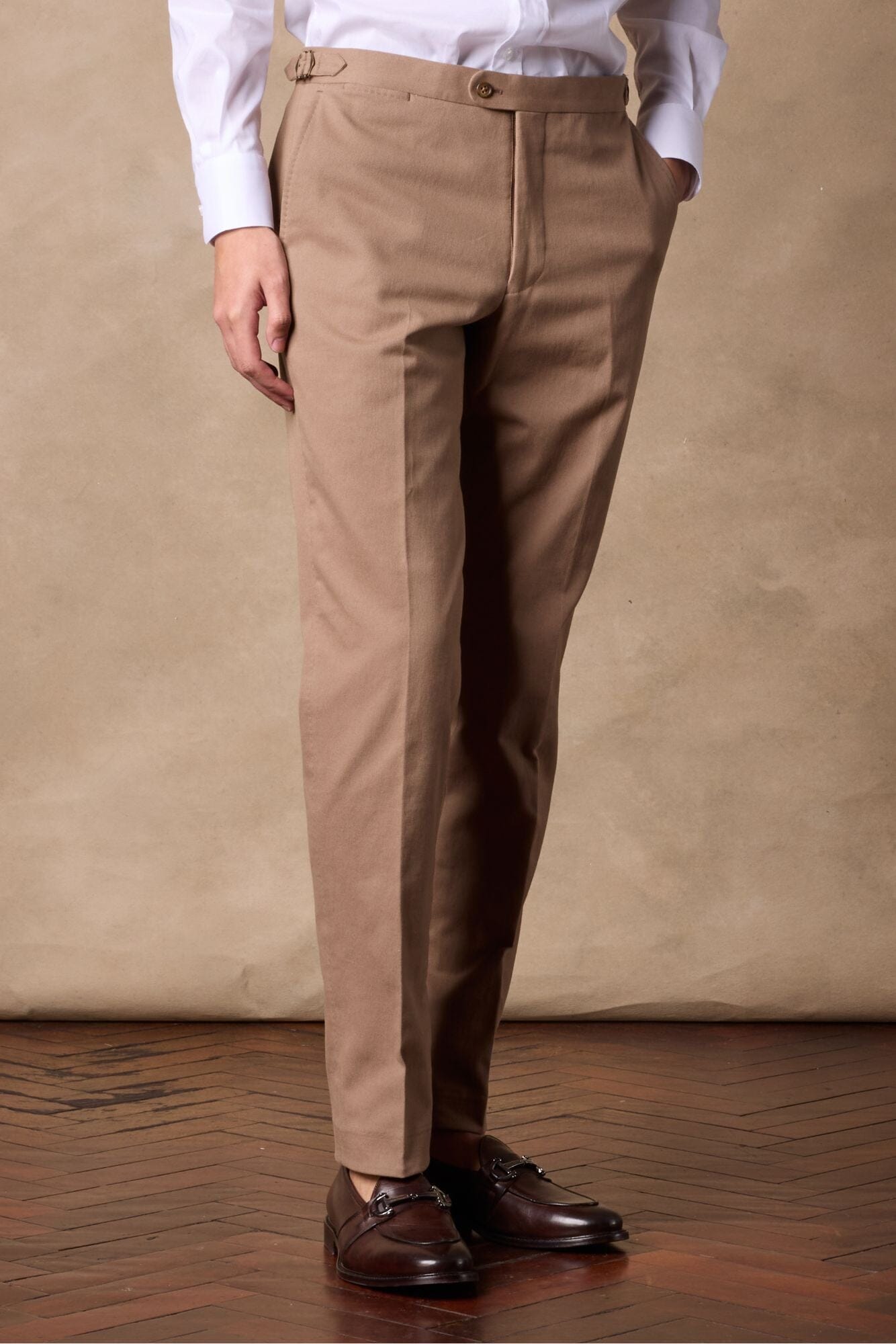 Apollo Chino - Lt Brown Cotton Twill Stretch 410