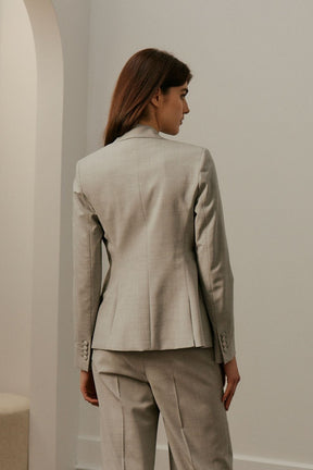 Scarlet x Florence Pant Suit - Light Grey Wool Stretch