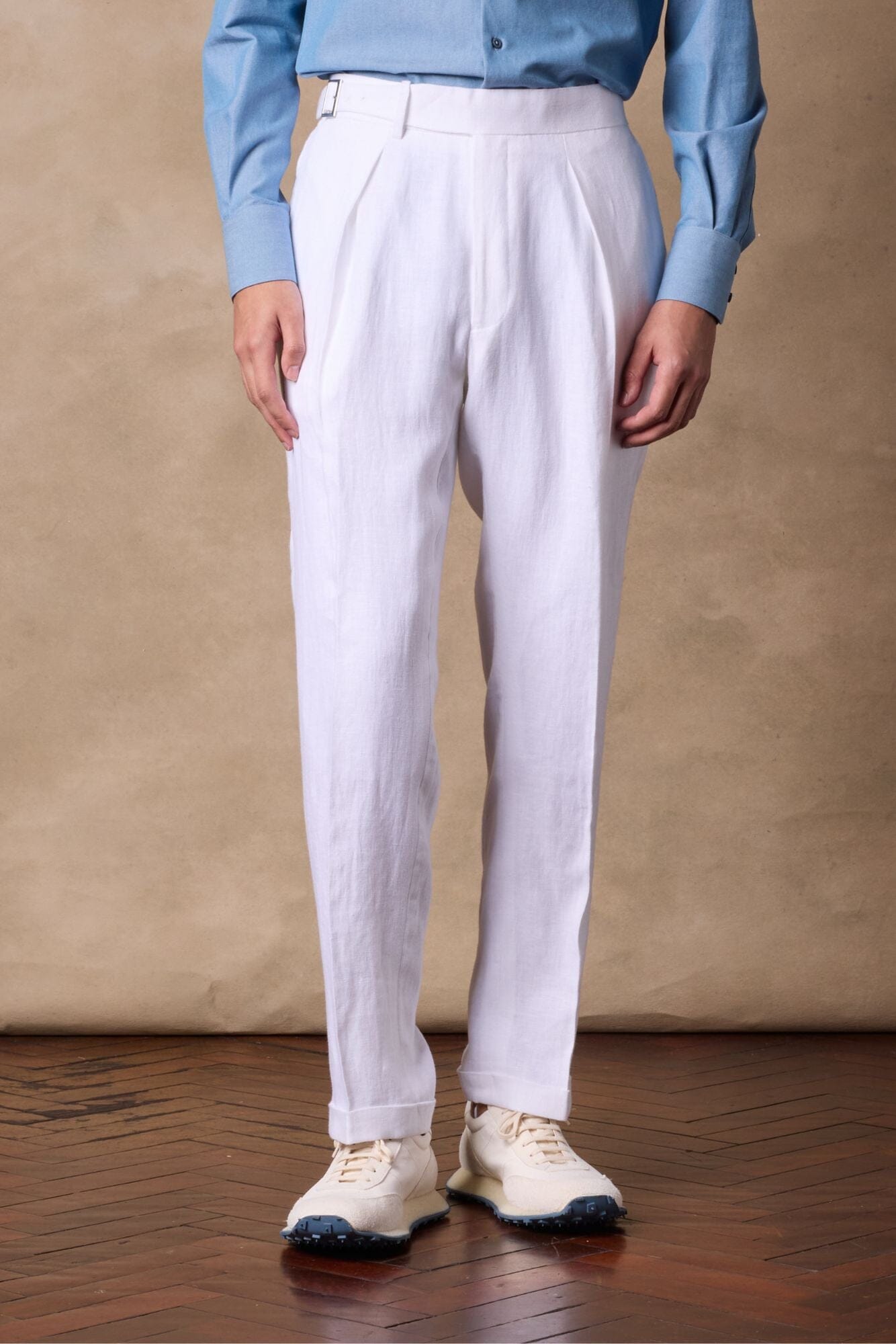 Gurkha Trouser - White Linen