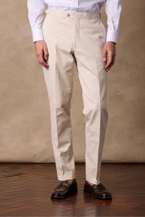 Apollo Chino - Beige Cotton Twill Stretch