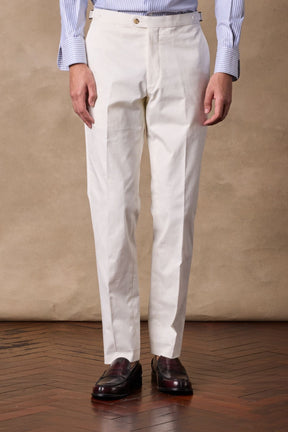 Apollo Chino - White Cotton Twill Stretch