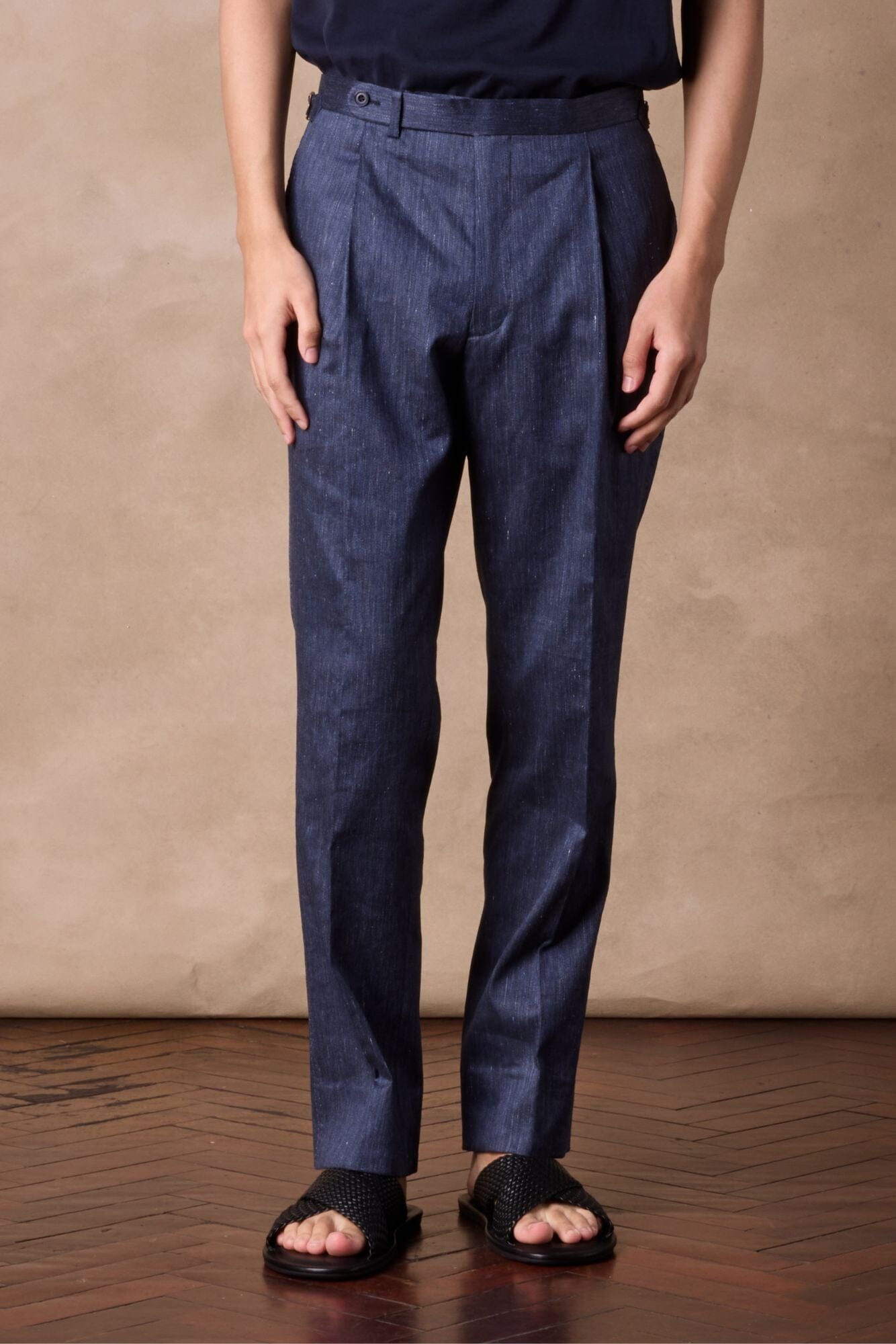 Julius Suit - Dark Denim Blue Linen Cotton