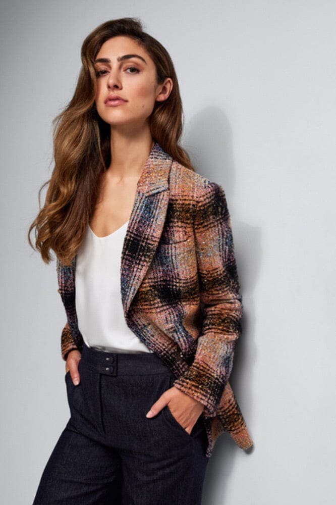 Luna Jacket - Textured Multi Coloured Check Limited